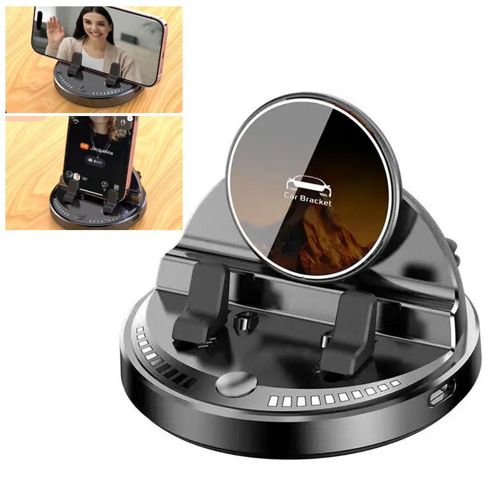 Wireless Charging Car Phone Holder Dashboard Mount With Strong Suction Cup 360° Rotatable For IPhone Samsung Smartphones