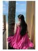 2025 Summer French-Inspired Socialite Puff A-line Spaghetti Strap Beach Dress