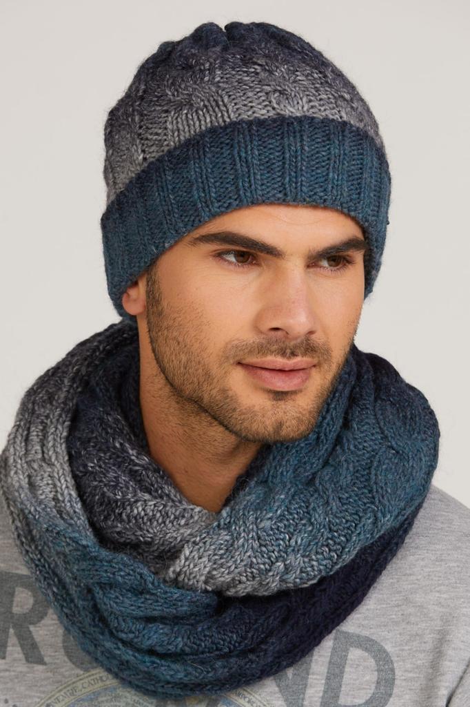 Rosario Men' Winter Hat in Shaded Blue