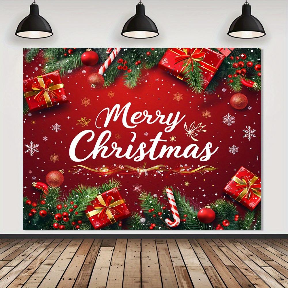 1pc, Christmas background cloth, Merry Christmas background, used for outdoor decoration, scene decoration, party decoration