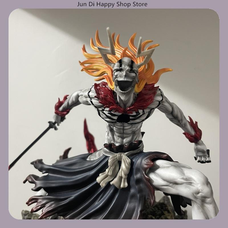 Bleach Ichigo Hollowfied Horn & Final Getsuga Tensho 23cm Anime Action Figure Statue Desktop Decoration Gift