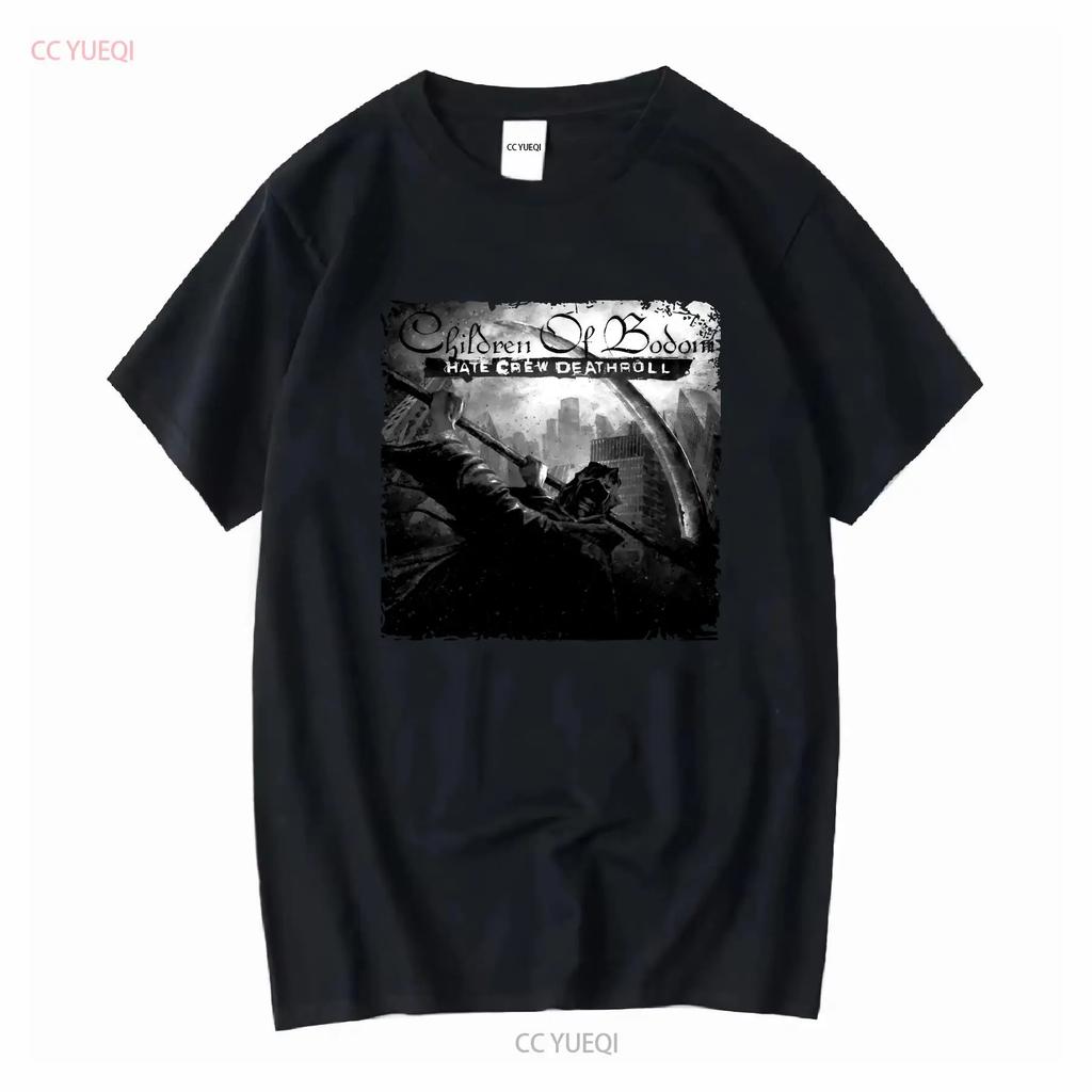 Children Of Bodom Hate Crew Deathroll Album T-Shirt Schwarz Weiß Größen S 5XL Langarm Vintage Leicht Ausgewaschen Unisex Freizeit