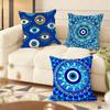 Custom Evil Eye Luxury Cushion Cover Soft Plush Throw Pillow Cover DoubleSided Decorative Cushion Case Sofa Bedroom Home Decor