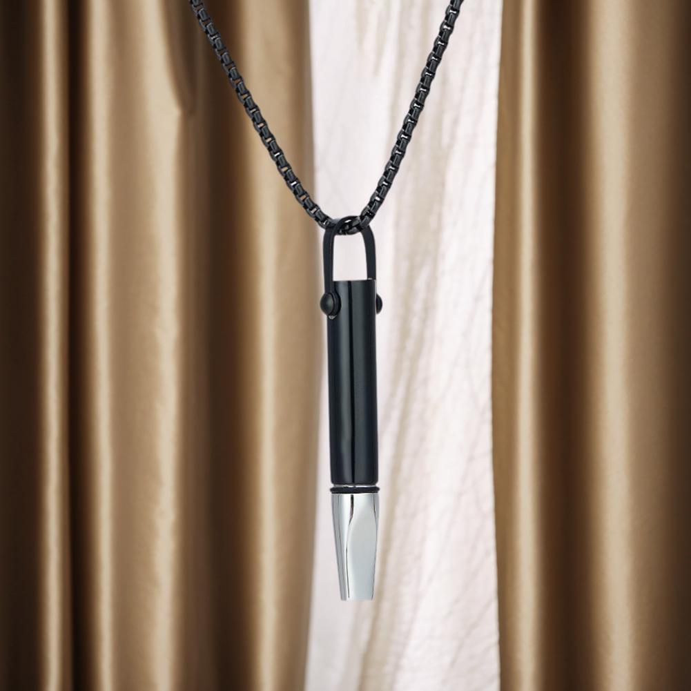 Breathing Necklace with Filter Cotton Quitting Smoking Meditation Pendant Wear Resist Quit Smoking Necklace Stop Smoking Aids
