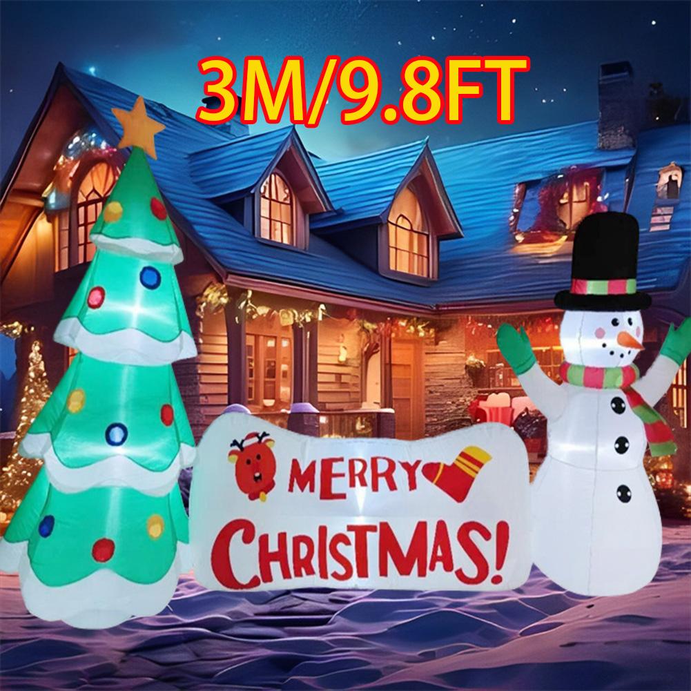 Christmas Decorations Inflatable Model Built-in LED Lights Inflated Toys Ornament Xmas Party New Year Garden Yard Outdoor Decor