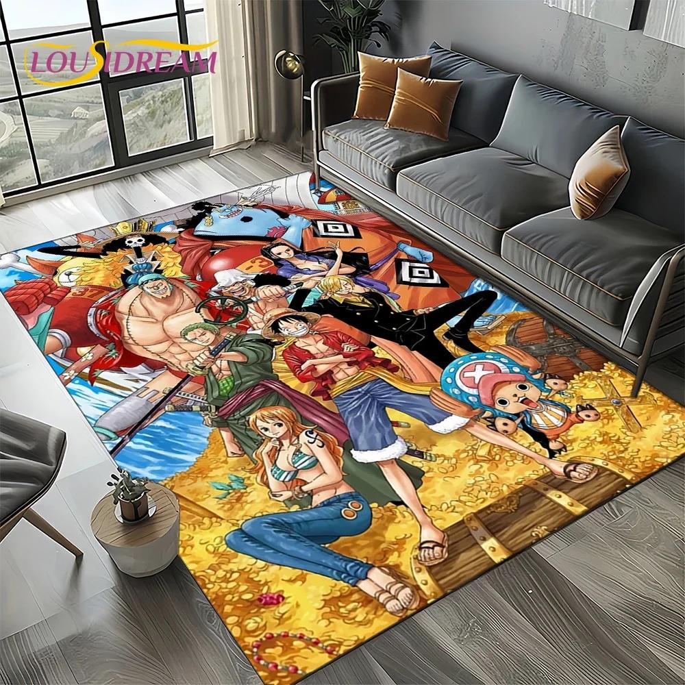 3D One PIECE-E Japan Anime Cartoon Carpet Rug for Living Room Bedroom Home Sofa Decoration,Kids Play Area Rug Non-slip Floor Mat