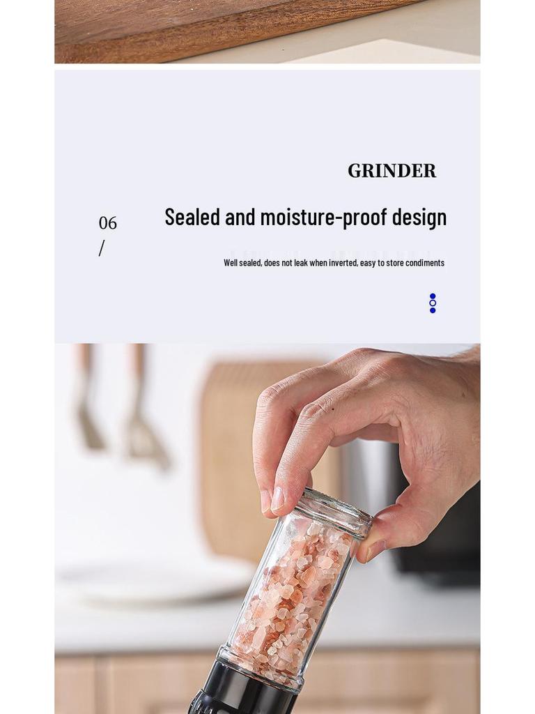 Transparent Glass Manual Grinder for Spices, Cumin, and Peppercorns - Moisture-Proof and Multi-Purpose.