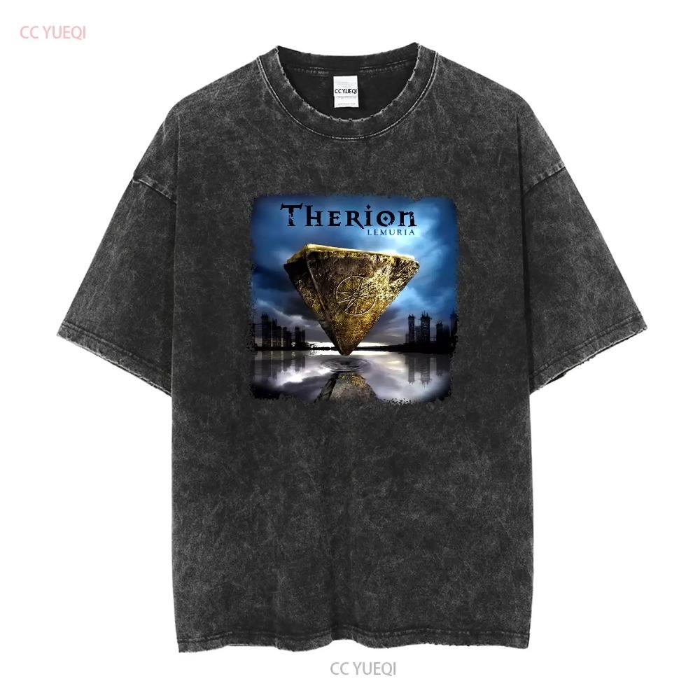 THERION LEMURIA NOVÝ Kapelní Merch Černé tričko vintage Prané pánské Top Pro Každodenní Nošení Mírně Měkké streetwear Unisex móda