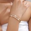 New Double-row Pentagonal Zircon Bracelet Light Luxury Versatile Jewelry