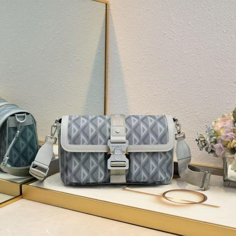 Men s Crossbody Bag Leather Small Square Fashionable Versatile Mailman Trendy Shoulder 27X17X9