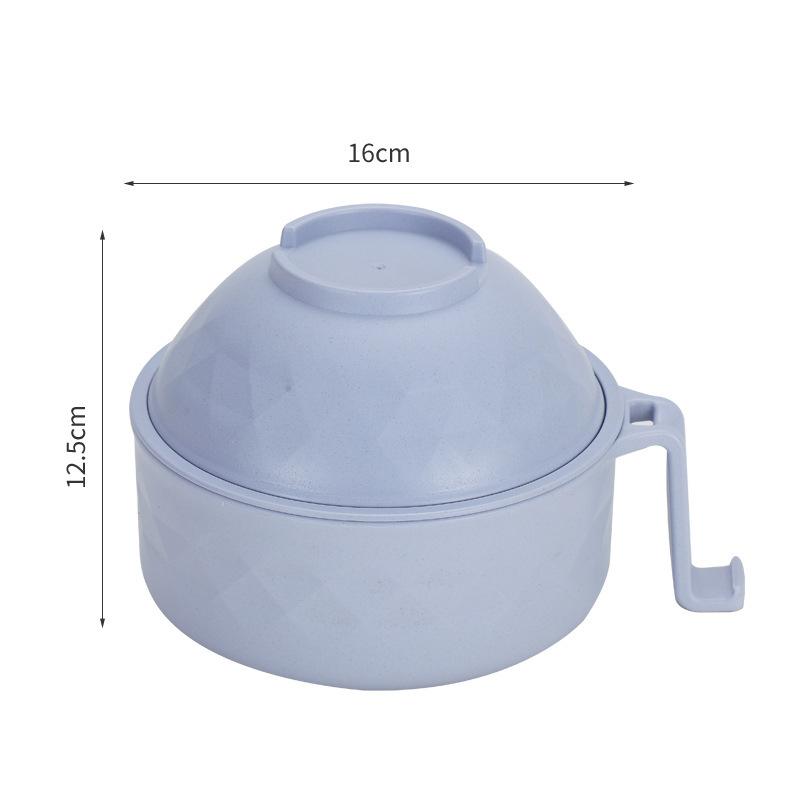 Instant Noodle Bowl Handle Anti-scalding With Tableware Large Capacity Environmentally Friendly Wheat Straw Draining Water Bowl