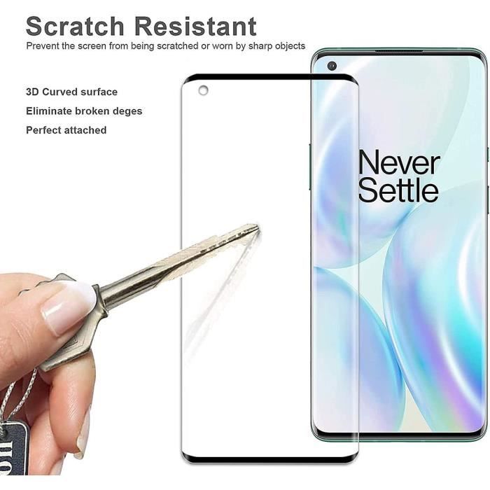 Film de protection en verre trempé - One Plus - 8 Pro - Lot de 3 - Résistant aux rayures - Haute clarté
