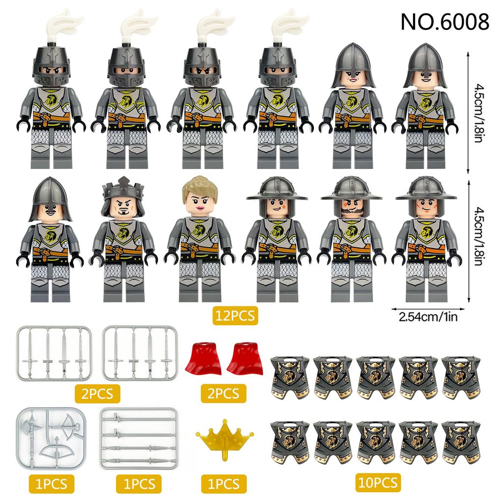 M1801 M1805 M1806 M1813 M1811 Medieval Soldier Building Block Minifigures Toy
