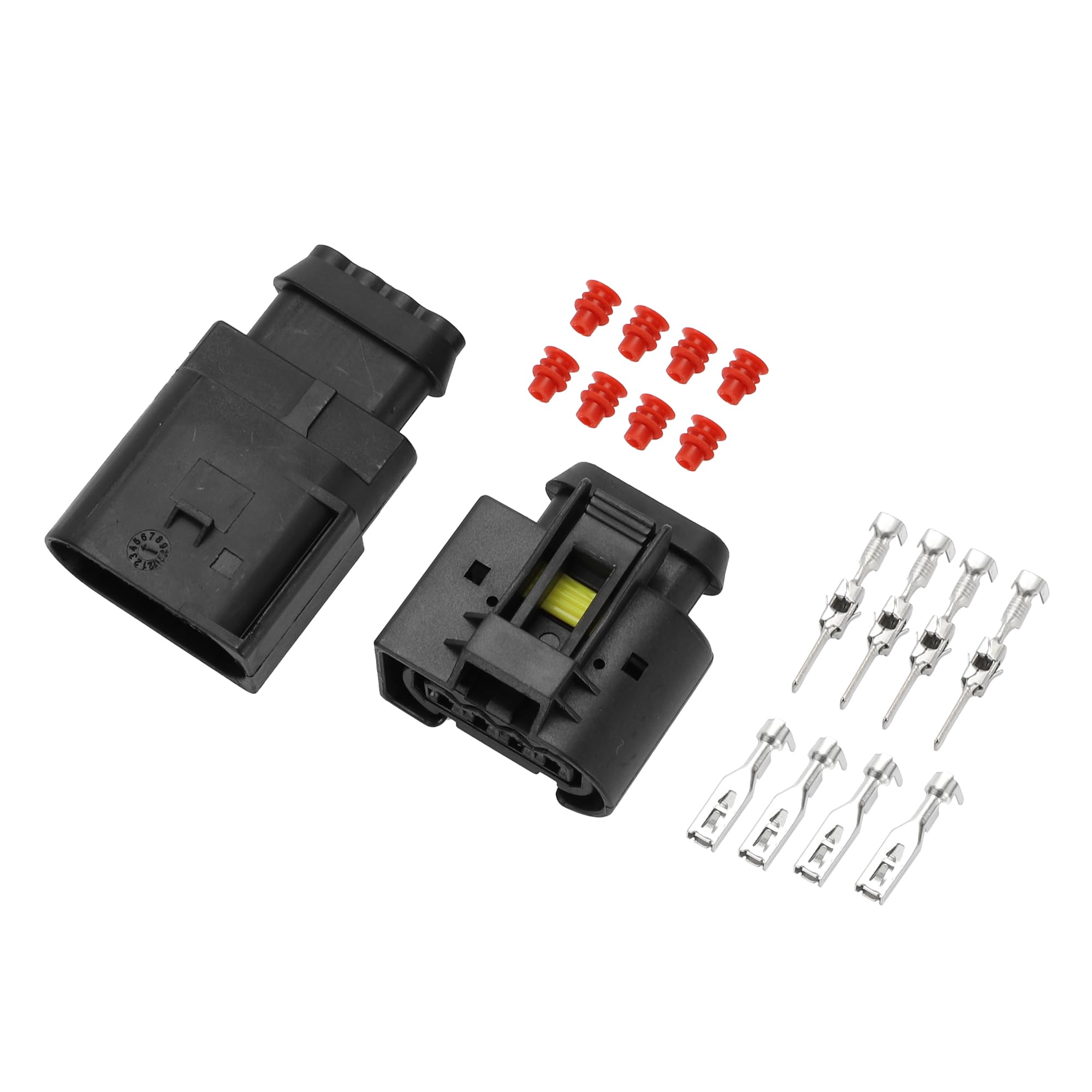 

VekAuto Compatible Mercedes Benz BMW 4 Pin Ignition Coil Connector Plug Kit Waterproof 3.5mm чёрный