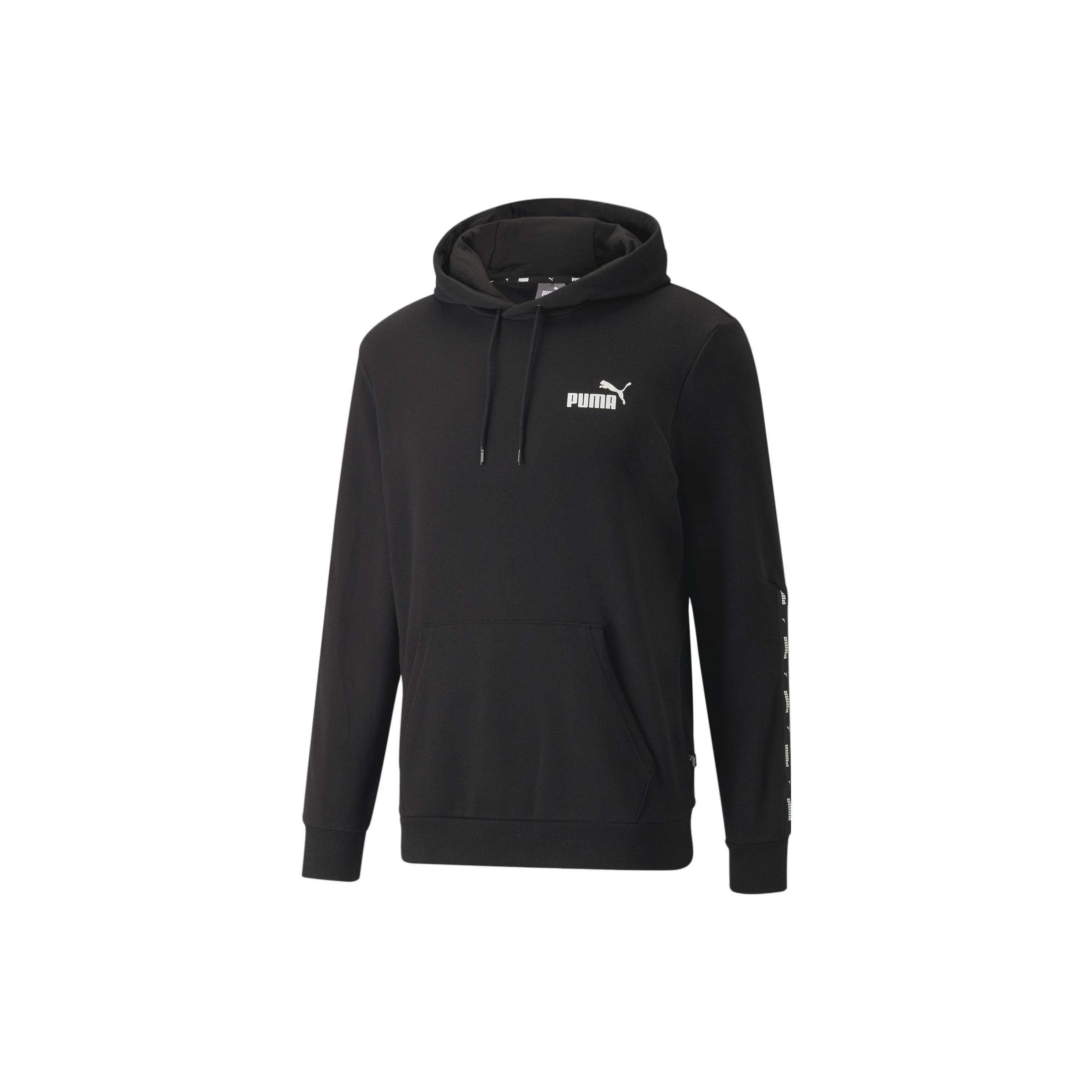 PUMA Essentials+ Tape Hoodie  Black  Men s 847385-01 L
