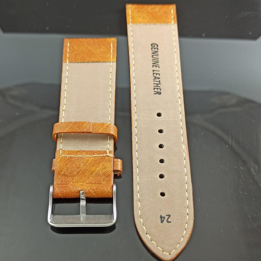 24MM LEATHER STRAP WITH TWO SPRING BARS FREE SHIPPINGS 035-1 Strap-035