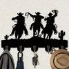 Metal Cowboy Hat Wall Hook Rack Western Decor Bar Hanging Storage Organizer