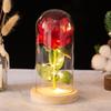 Glass Dome Preserved Rose Ornament: Dried Flower Bouquet for Mother’s or Valentine’s Day