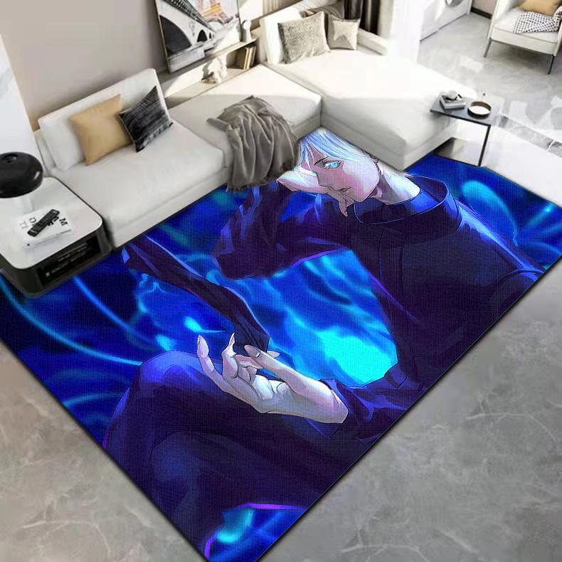 Jujutsu Kaisen 3D kreslený anime oblastní koberec Obývací pokoj Ložnice podložka na podlahu Kuchyň Protiskluzová matná podložka Koberec do dětského pokoje
