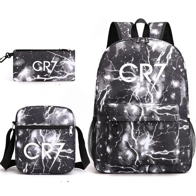 Fashionable Cr7c Teenager Backpack Set With Pen Bag Wholesale