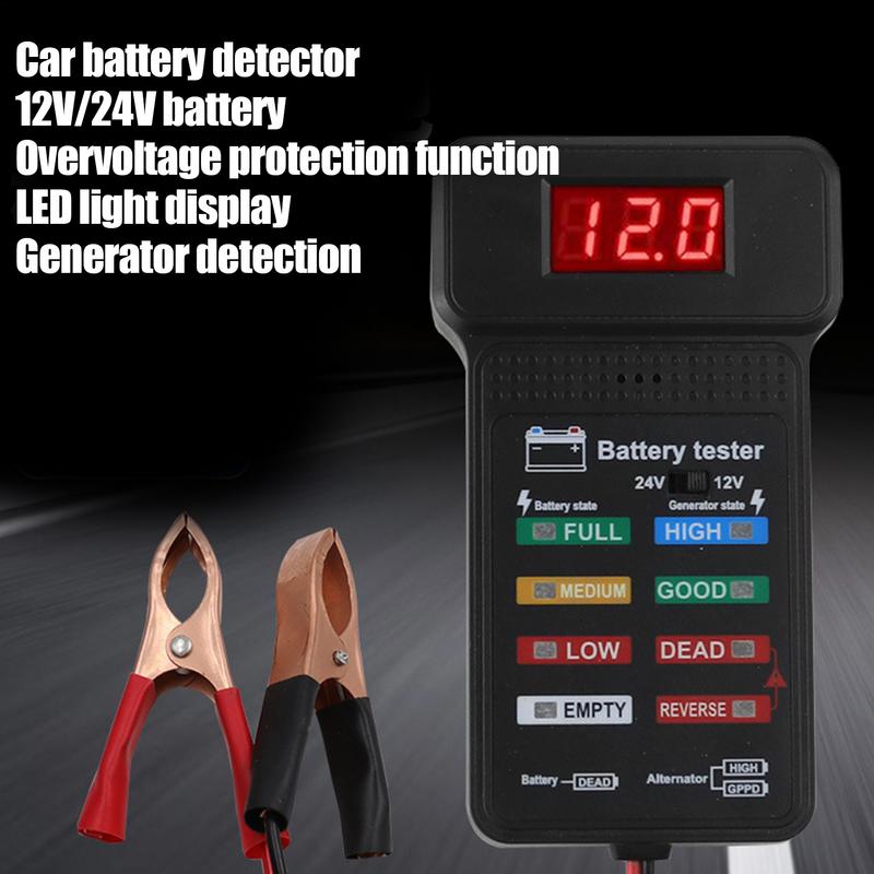 Batterietester Automobil 12V/24V Voltmeter Und Ladesystem-Analysator Automobil-Lasttester Indikator Elektrische Werkzeuge Mit
