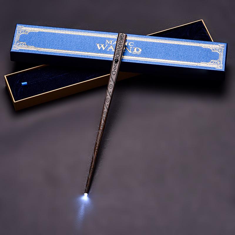 Harry Potter Magic LED Wand Set: Dumbledore & Hermione's Luminous Wands - Perfect Halloween Toy