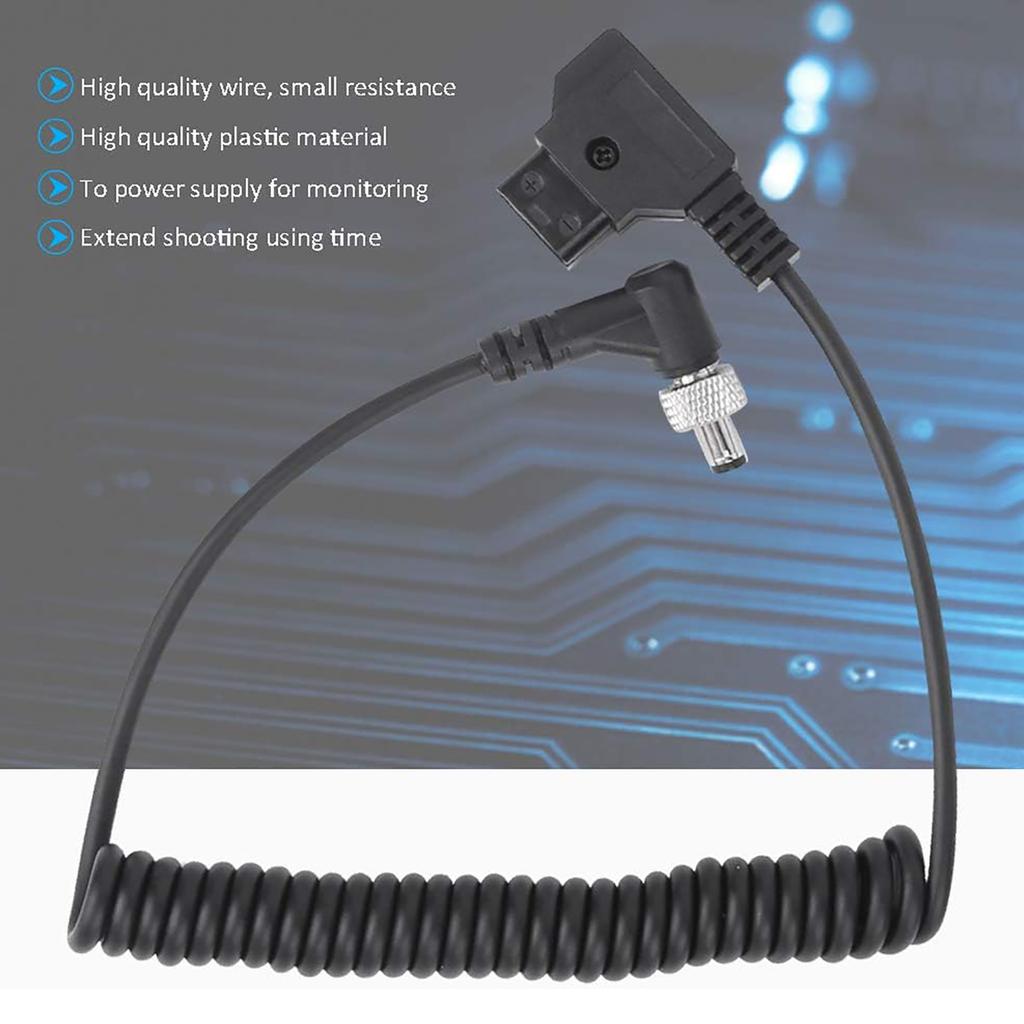 Hassle Free Setups D Tap to Locking DCMonitor Power Cable with Self Lock Connector for LCD Assist Monitors Video Device