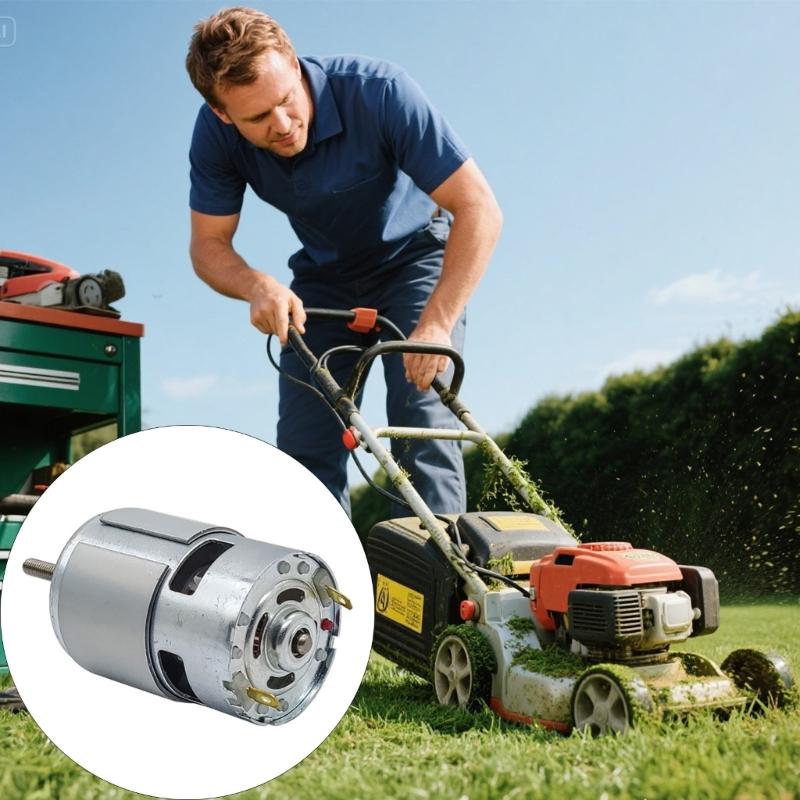 Moteur de remplacement 755 12V Courant Continu pour Coupe-herbe sans fil Haute Efficacité Performances Stables Outil pour Pelouse