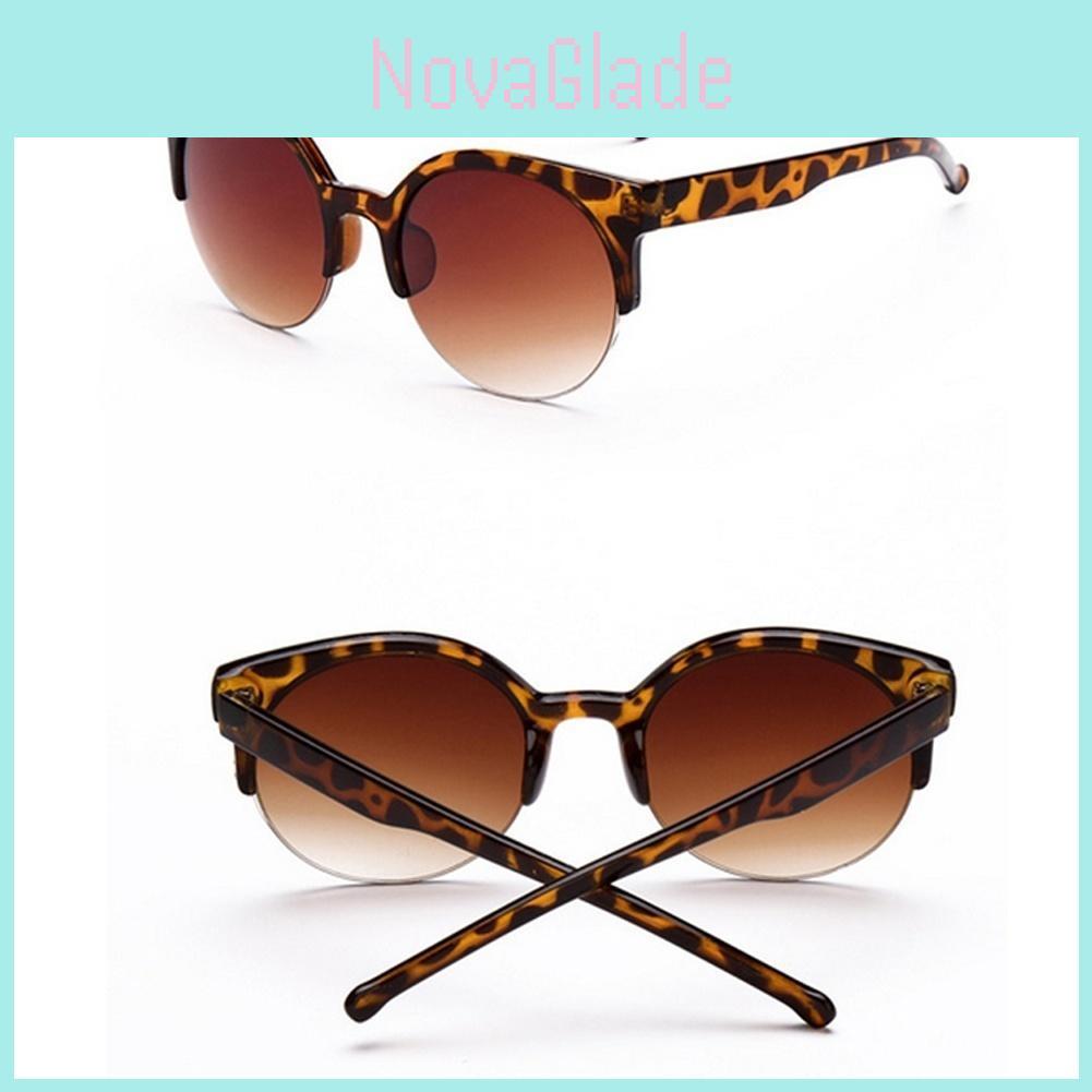 Stylish Semi-circular Frame Sunglasses Retro Cat Eye Women Sunglasses With Uv400 Protection