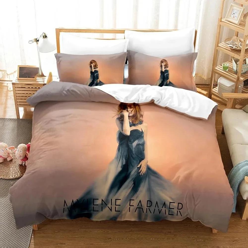

Mylene Farmer Bedding Set Single Twin Full Queen King Size Bed Set Aldult Bedroom Duvetcover Sets 3D ropa de cama conjunto 70x133cm 2pcs