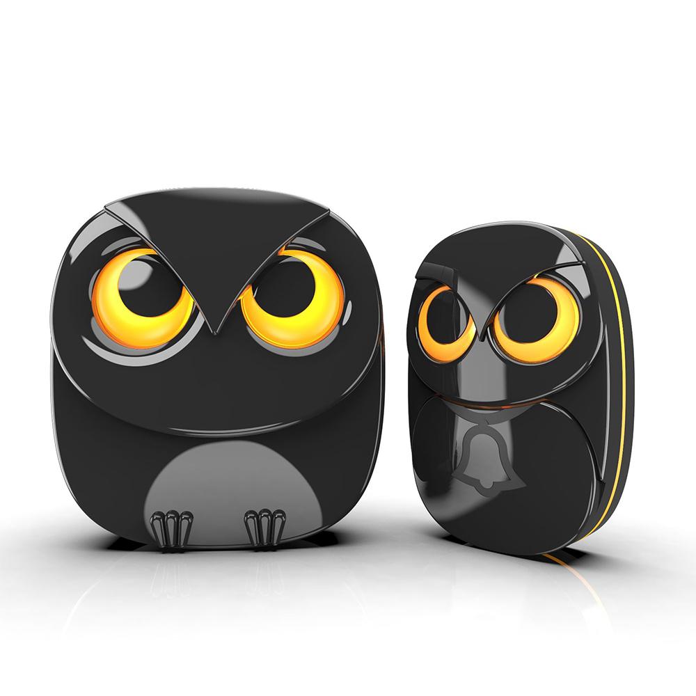 

Cute Owl Wireless Doorbell Weatherproof IP55 1000 Feet Long Wireless Range