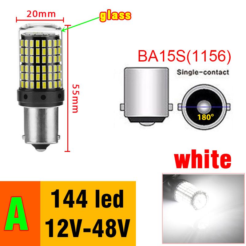 2pcs Led Lamp Turn Lamp Brake Lights Signal Lamp bau15s 1156 1157 BA15S T20 W21/5W 3157 3156 Bulbs 144smd LED Bulb Canbus Lamp
