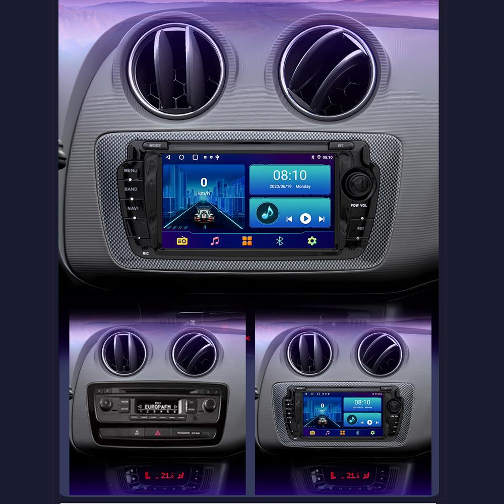 Autoradio Android pentru Seat Ibiza MK4 6j 2009-2013 Carplay Player Multimedia Unitate Principală Autoaudio 2Din Stereo Auto Navigație GPS 2+32GB