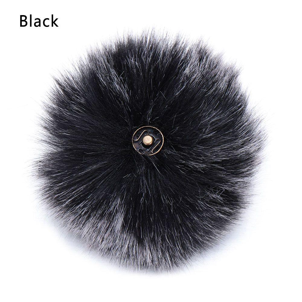 12 cm Kleidungsstück Druckknopf Faux Fuchspelz Strickmütze Bommel Ball Taschen Zubehör Hüte Dekor Haarball