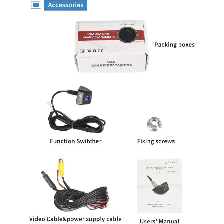 Waterproof IP69 Night Vision 170 Degree Car Rear View/Reversing/Reverse Camera Universal Color CCD high-Definition chip Backup Parking HD Front View