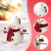Foam Cloth Snowman Tabletop Figurine Christmas Table Decoration Ornament for Home Bedroom Bar Room Aesthetic Decor