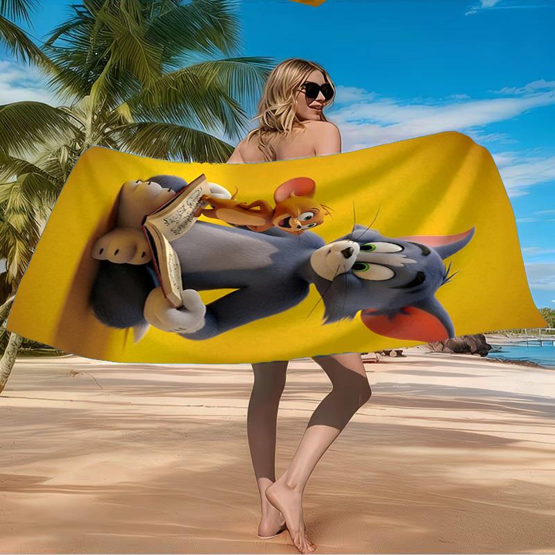 Tom Adventure Beach Towel Microfiber Beach Towel, Lightweight and Quick-Dry, for Summer Travel, Swimming Pool Fan Birthday Gift