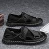Men Sandals Summer Designer Casual Beach Shoes Male Outdoor Slippers Sport Leather Non-Slip Loafers Luxury Flats Plus Size 47