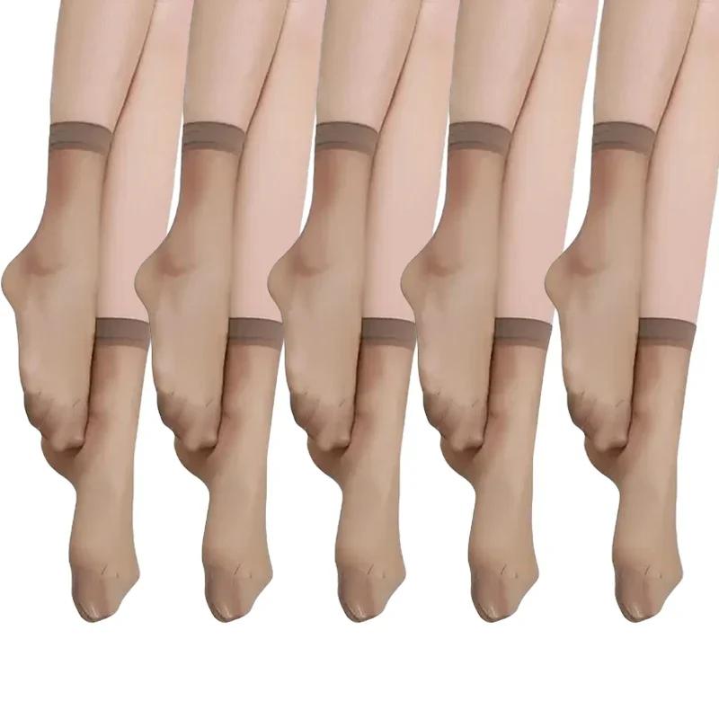 

Прозрачные тонкие носки телесного цвета для женщин, хрустальные шелковые носки из нейлона, женские летние дышащие короткие носки до щиколотки, Meias 10pairs (20pcs)