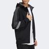 Adidas Colorblock Sports Casual Hooded Jacket Men Outerwear Black GM4430