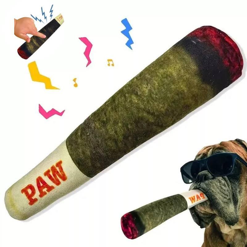 Jouet pour chien réaliste en forme de cigare vert Fabriqué en peluche de qualité supérieure Pour des animaux heureux