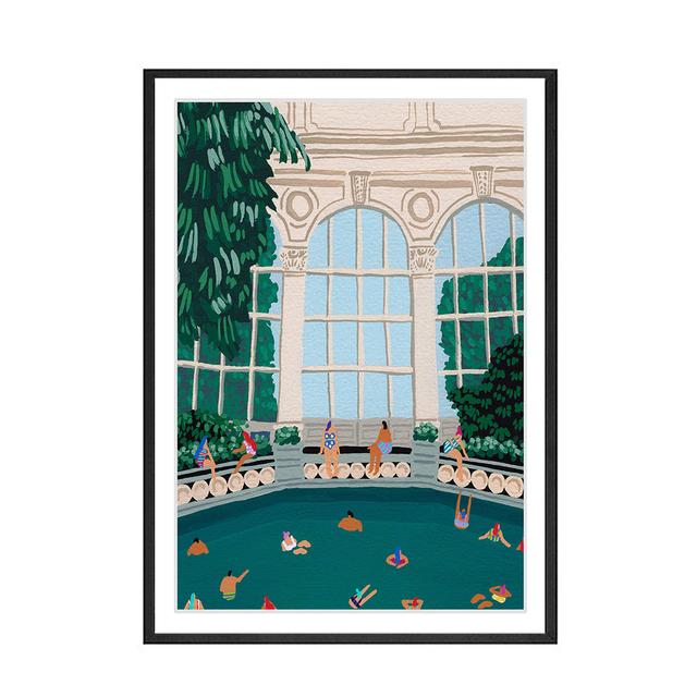 Abstract Minimalist Swimming Pool Holiday Illustration Office Decor Canvas Painting Wall Art Picture Poster Print Home No Frame