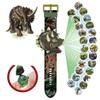 Kids Boys Dinosaur Projection Watch Toys For Children Fun Luminous Toy Watches Digital Screen 3D Cartoon Patterns Birthday Gift