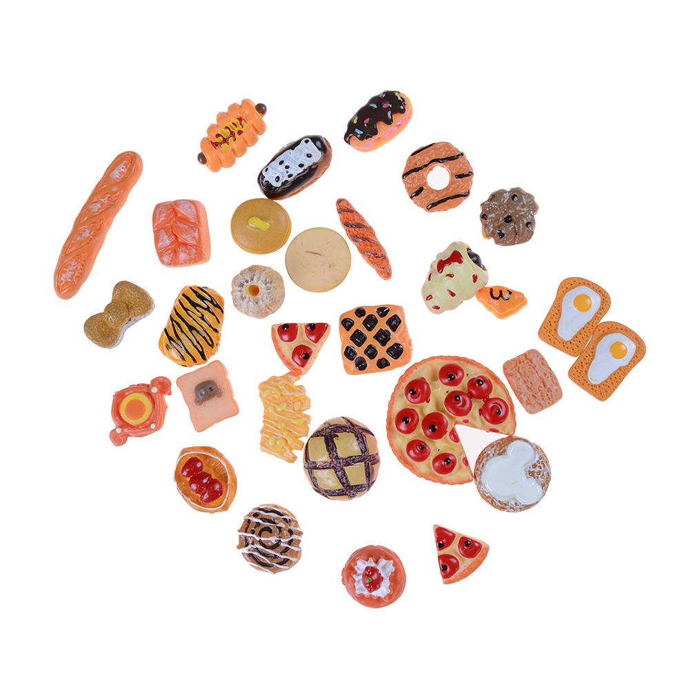 10 Stück Bunte Mini Genuss Spielzeug Obst Lebensmittel Kuchen Süßigkeiten Obst Keks Donuts Miniatur Entworfen Für Puppen Zubehör Küche Genuss Spielzeug
