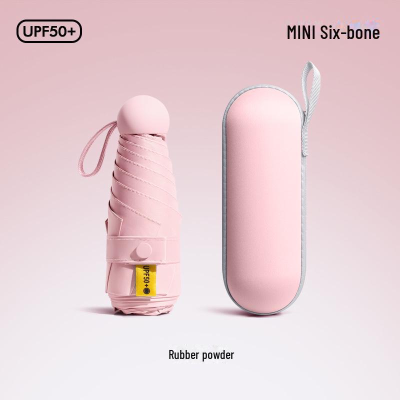 50% Folding Women's Dual-Purpose Mini Portable Pocket Capsule Umbrella - High-Grade Sun Protection