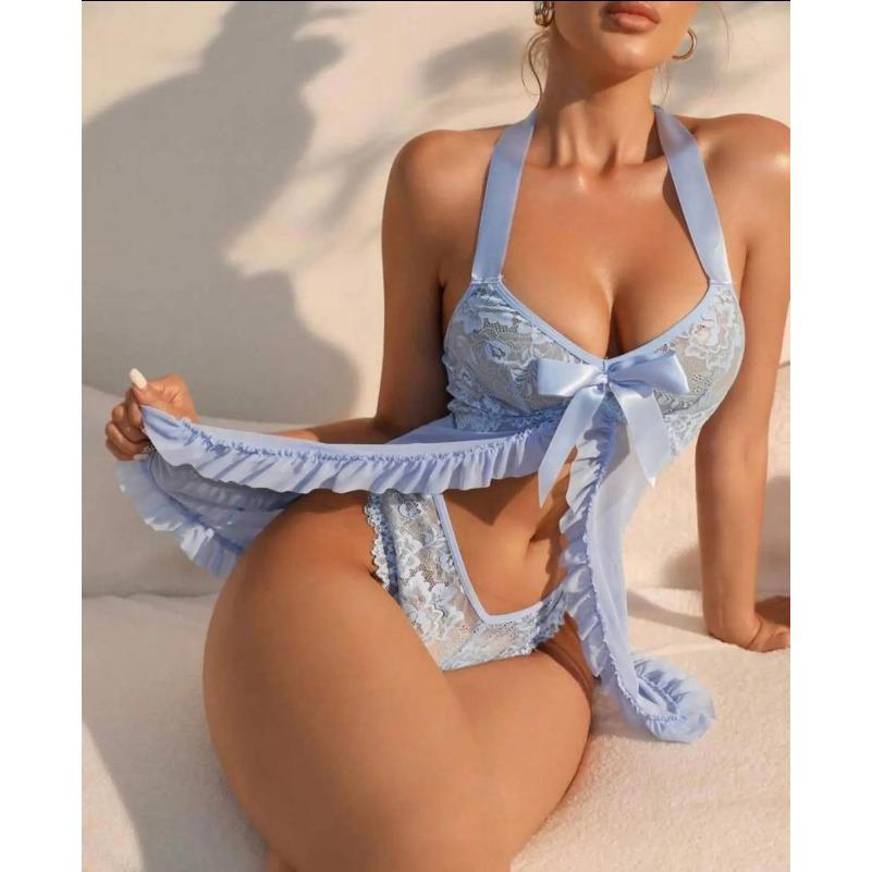 Women Transparent Lingerie Underwear Set See Through Lingerie Sets Sexy Lace Bra And Panty Set Female Sexy Costumes