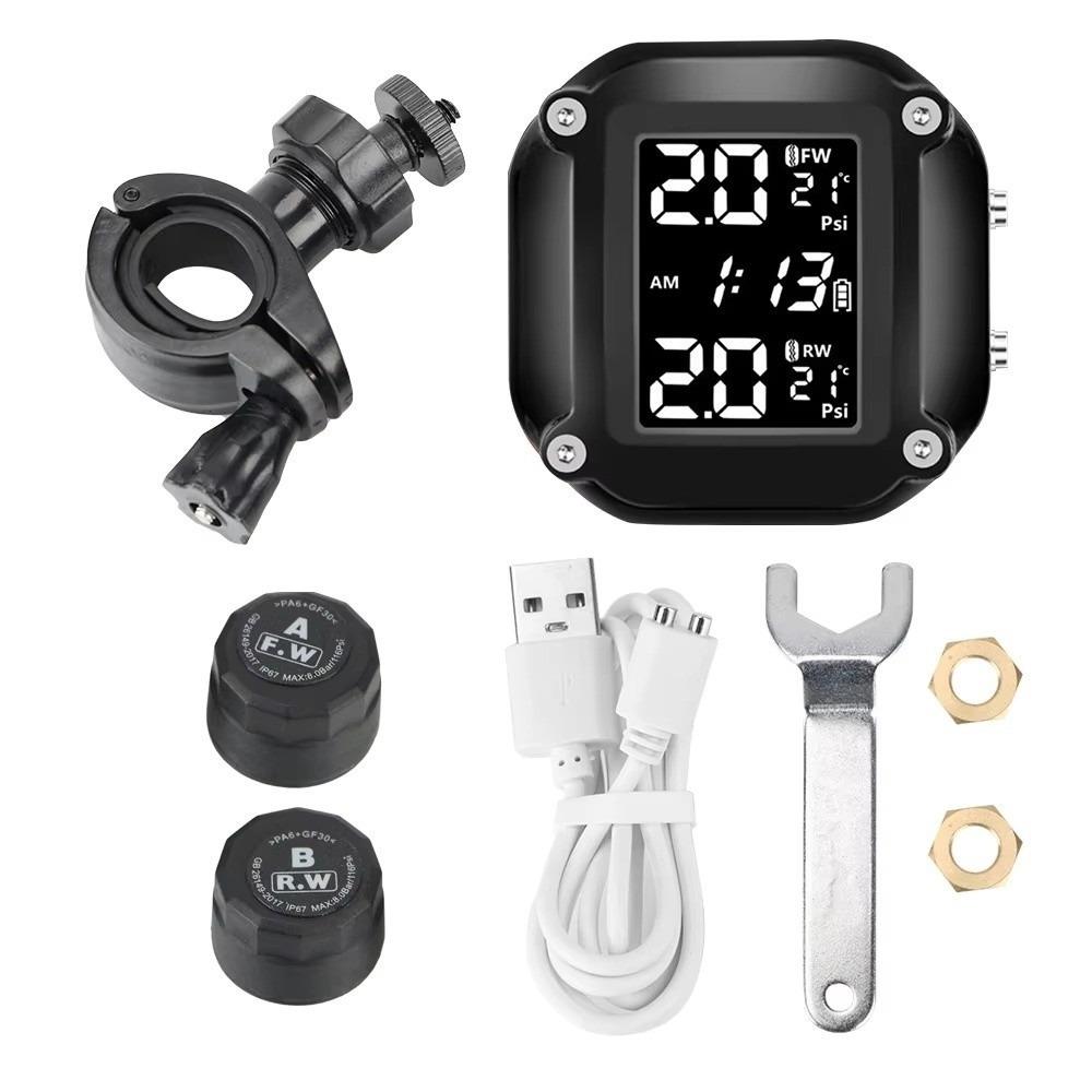 Waterproof Wireless Tire Pressure Detector  Motorcycle Tire Monitoring