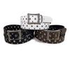 [SeaLand] Long Studded Belt (fits Waist Up To 130cm: 40mm Width) [Black] Made In Japan