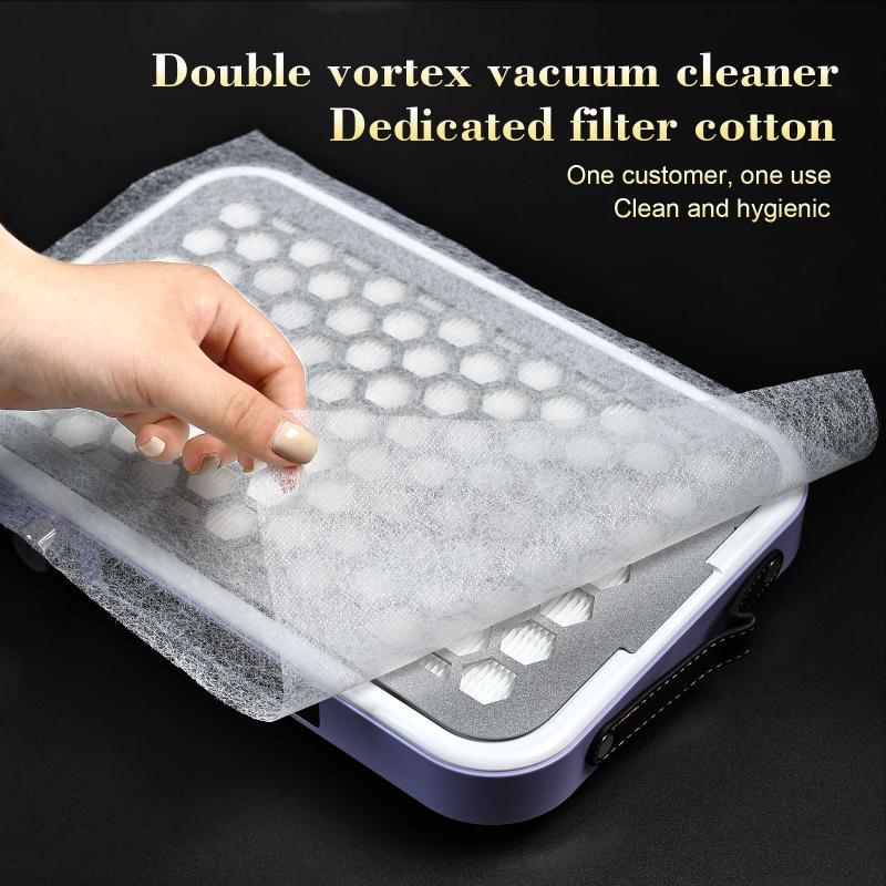 100Pcs Disposable Nail Art Vacuum Dust Collector Non-Woven Filter Paper Manicure Machine Dust Filter Paper