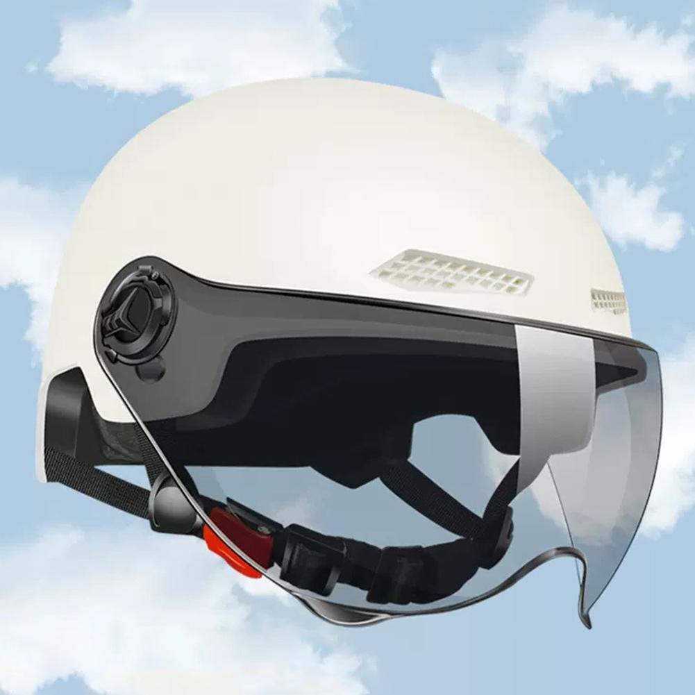 Electric Bike Helmet Lightweight Bicycle Helmet Adjustable Scooter Helmet Breathable Detachable Lining for Summer